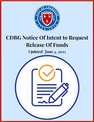 CDBG Notice Of Intent to Request Release Of Funds - Updated June 4, 2025